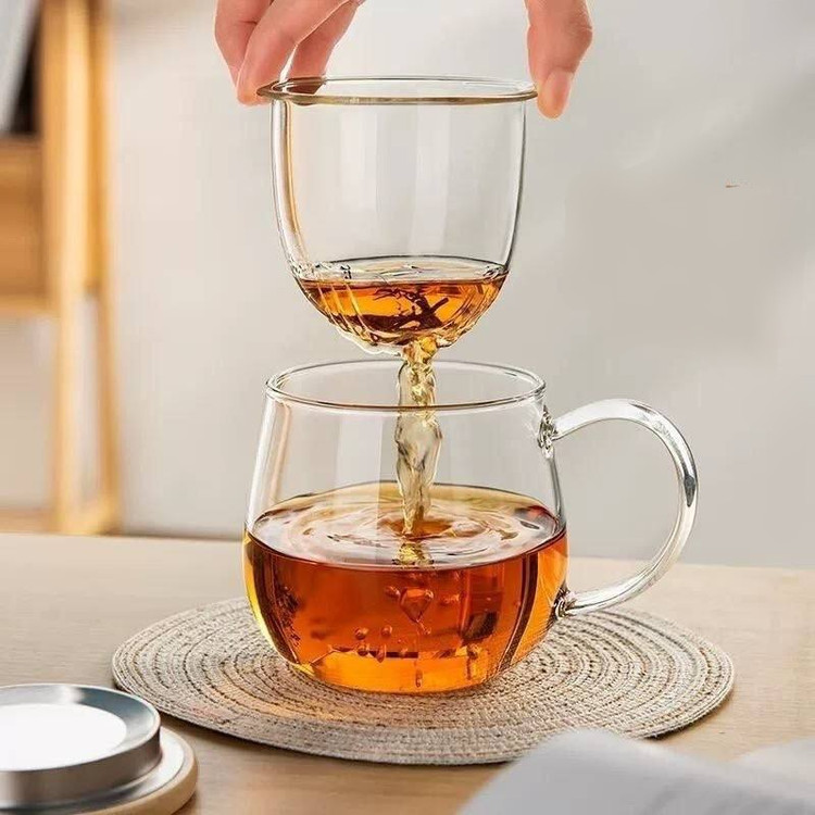 لیوان دمنوش پیرکس صافی دار