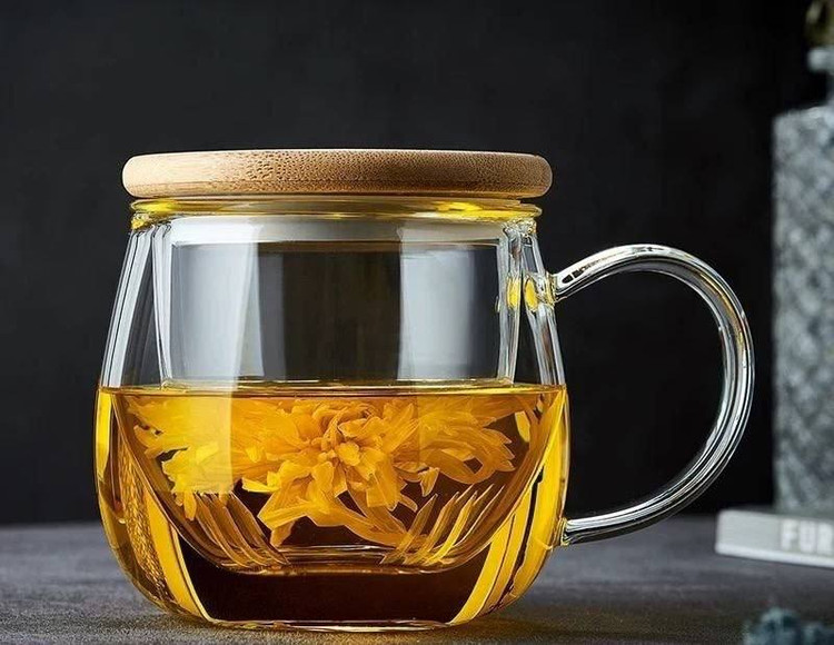 لیوان دمنوش پیرکس صافی دار